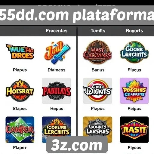 Comparativo de jogos populares no 55dd.com